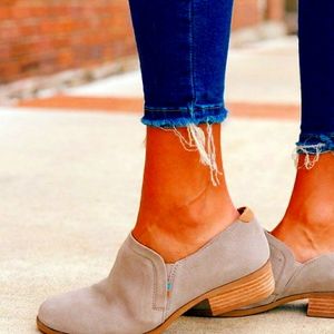 Toms Shane Grey Suede Booties